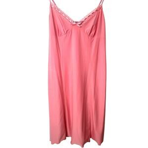 Y2K.  Apt. 9 Intimates Pink Lace Trim Chemise Nightgown - Size Medium